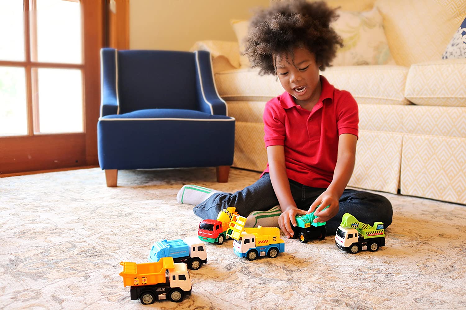 mota kids play Toy Trucks Set