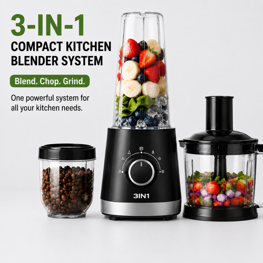 Compact kitchen blender system display